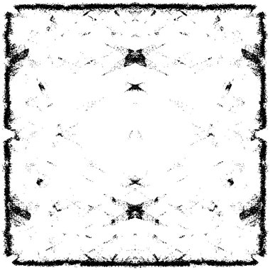 Vektör grunge dokusu. Siyah beyaz arka plan. Soyut monokrom resim koyu tonlarda solmuş bir efekt içerir