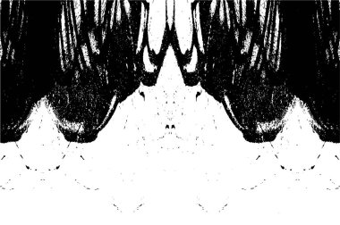 Vektör grunge dokusu. Siyah beyaz arka plan. Soyut monokrom resim koyu tonlarda solmuş bir efekt içerir