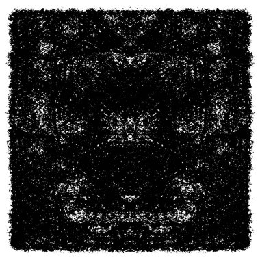 Vektör grunge dokusu. Siyah beyaz arka plan. Soyut monokrom resim koyu tonlarda solmuş bir efekt içerir