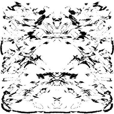 Vektör grunge dokusu. Siyah beyaz arka plan. Soyut monokrom resim koyu tonlarda solmuş bir efekt içerir