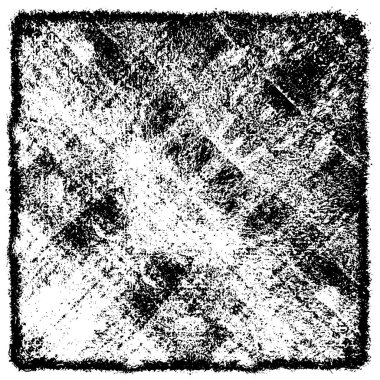 Vektör grunge dokusu. Siyah beyaz arka plan. Soyut monokrom resim koyu tonlarda solmuş bir efekt içerir