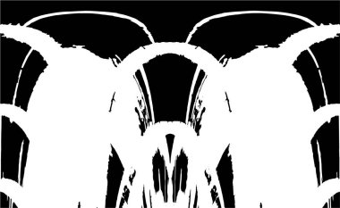 Vektör grunge dokusu. Siyah beyaz arka plan. Soyut monokrom resim koyu tonlarda solmuş bir efekt içerir