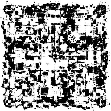 Vektör grunge dokusu. Siyah beyaz arka plan. Soyut monokrom resim koyu tonlarda solmuş bir efekt içerir