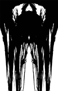 Grunge üst üste biniyor. Soyut siyah-beyaz vektör arkaplanı. Çatlak, leke ve noktalarda kirli desenli tek renkli klasik yüzey. Karanlık korku tarzında eski bir duvar.