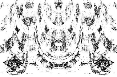 Grunge dikey olarak simetrik siyah beyaz doku. Tek renkli yıpranmış kaplama deseni. 