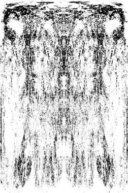 Grunge dikey olarak simetrik siyah beyaz doku. Tek renkli yıpranmış kaplama deseni. 