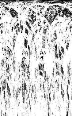 Grunge üst üste biniyor. Soyut siyah-beyaz vektör arkaplanı. Çatlak, leke ve noktalarda kirli desenli tek renkli klasik yüzey. Karanlık korku tarzında eski bir duvar.