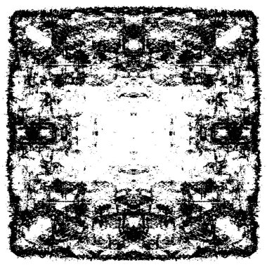Grunge üst üste biniyor. Soyut siyah-beyaz vektör arkaplanı. Çatlak, leke ve noktalarda kirli desenli tek renkli klasik yüzey. Karanlık korku tarzında eski bir duvar.