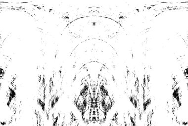 Grunge dikey olarak simetrik siyah beyaz doku. Tek renkli yıpranmış kaplama deseni. 