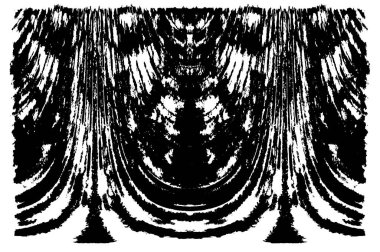 Grunge üst üste biniyor. Soyut siyah-beyaz vektör arkaplanı. Çatlak, leke ve noktalarda kirli desenli tek renkli klasik yüzey. Karanlık korku tarzında eski bir duvar.