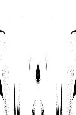 Grunge dikey olarak simetrik siyah beyaz doku. Tek renkli yıpranmış kaplama deseni. 