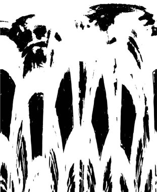 Grunge üst üste biniyor. Soyut siyah-beyaz vektör arkaplanı. Çatlak, leke ve noktalarda kirli desenli tek renkli klasik yüzey. Karanlık korku tarzında eski bir duvar.