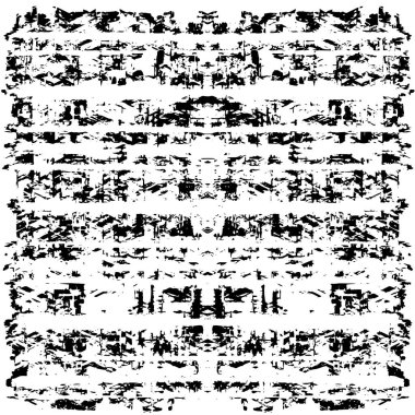 Grunge üst üste biniyor. Soyut siyah-beyaz vektör arkaplanı. Çatlak, leke ve noktalarda kirli desenli tek renkli klasik yüzey. Karanlık korku tarzında eski bir duvar.