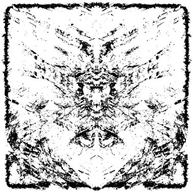 Grunge üst üste biniyor. Soyut siyah-beyaz vektör arkaplanı. Çatlak, leke ve noktalarda kirli desenli tek renkli klasik yüzey. Karanlık korku tarzında eski bir duvar.