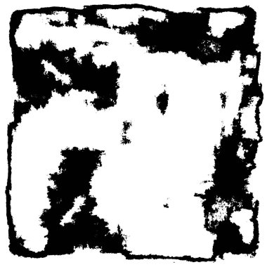 Grunge üst üste biniyor. Soyut siyah-beyaz vektör arkaplanı. Çatlak, leke ve noktalarda kirli desenli tek renkli klasik yüzey. Karanlık korku tarzında eski bir duvar.