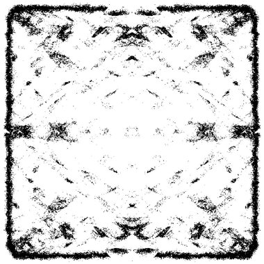 Grunge üst üste biniyor. Soyut siyah-beyaz vektör arkaplanı. Çatlak, leke ve noktalarda kirli desenli tek renkli klasik yüzey. Karanlık korku tarzında eski bir duvar.