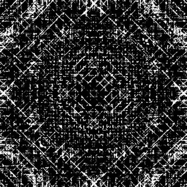 Grunge üst üste biniyor. Soyut siyah-beyaz vektör arkaplanı. Çatlak, leke ve noktalarda kirli desenli tek renkli klasik yüzey. Karanlık korku tarzında eski bir duvar.