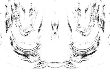 Grunge dikey olarak simetrik siyah beyaz doku. Tek renkli yıpranmış kaplama deseni. 