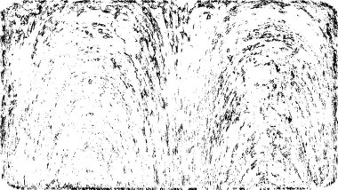 Grunge üst üste biniyor. Soyut siyah-beyaz vektör arkaplanı. Çatlak, leke ve noktalarda kirli desenli tek renkli klasik yüzey. Karanlık korku tarzında eski bir duvar.