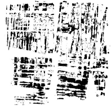 Grunge üst üste biniyor. Soyut siyah-beyaz vektör arkaplanı. Çatlak, leke ve noktalarda kirli desenli tek renkli klasik yüzey. Karanlık korku tarzında eski bir duvar.