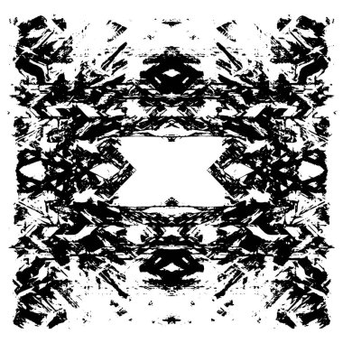 Grunge üst üste biniyor. Soyut siyah-beyaz vektör arkaplanı. Çatlak, leke ve noktalarda kirli desenli tek renkli klasik yüzey. Karanlık korku tarzında eski bir duvar.