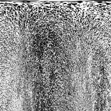 Grunge üst üste biniyor. Soyut siyah-beyaz vektör arkaplanı. Çatlak, leke ve noktalarda kirli desenli tek renkli klasik yüzey. Karanlık korku tarzında eski bir duvar.