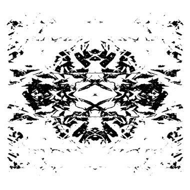 Grunge üst üste biniyor. Soyut siyah-beyaz vektör arkaplanı. Çatlak, leke ve noktalarda kirli desenli tek renkli klasik yüzey. Karanlık korku tarzında eski bir duvar.