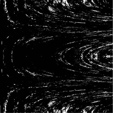 Grunge üst üste biniyor. Soyut siyah-beyaz vektör arkaplanı. Çatlak, leke ve noktalarda kirli desenli tek renkli klasik yüzey. Karanlık korku tarzında eski bir duvar.