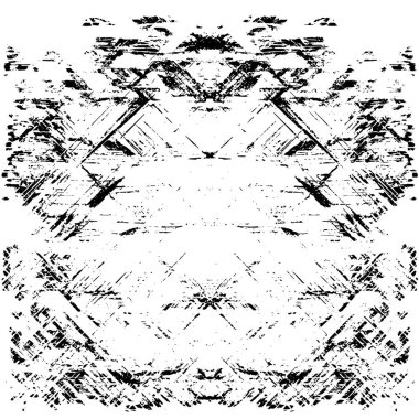 Grunge üst üste biniyor. Soyut siyah-beyaz vektör arkaplanı. Çatlak, leke ve noktalarda kirli desenli tek renkli klasik yüzey. Karanlık korku tarzında eski bir duvar.