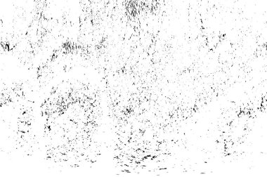 Grunge üst üste biniyor. Soyut siyah-beyaz vektör arkaplanı. Çatlak, leke ve noktalarda kirli desenli tek renkli klasik yüzey. Karanlık korku tarzında eski bir duvar.