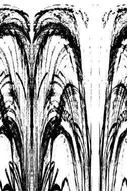 Grunge üst üste biniyor. Soyut siyah-beyaz vektör arkaplanı. Çatlak, leke ve noktalarda kirli desenli tek renkli klasik yüzey. Karanlık korku tarzında eski bir duvar.