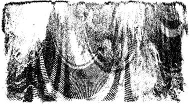 Grunge üst üste biniyor. Soyut siyah-beyaz vektör arkaplanı. Çatlak, leke ve noktalarda kirli desenli tek renkli klasik yüzey. Karanlık korku tarzında eski bir duvar.