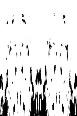 Grunge üst üste biniyor. Soyut siyah-beyaz vektör arkaplanı. Çatlak, leke ve noktalarda kirli desenli tek renkli klasik yüzey. Karanlık korku tarzında eski bir duvar.