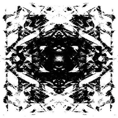 Grunge black and white pattern. Monochrome particles abstract texture. Background of cracks, scuffs, chips, stains, ink spots, lines. Dark design background surface. Gray printing element