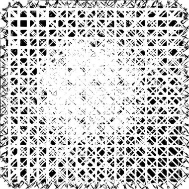 Grunge black and white pattern. Monochrome particles abstract texture. Background of cracks, scuffs, chips, stains, ink spots, lines. Dark design background surface. Gray printing element