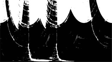 Grunge black and white pattern. Monochrome particles abstract texture. Background of cracks, scuffs, chips, stains, ink spots, lines. Dark design background surface. Gray printing element