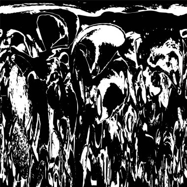 Grunge black and white pattern. Monochrome particles abstract texture. Background of cracks, scuffs, chips, stains, ink spots, lines. Dark design background surface. Gray printing element