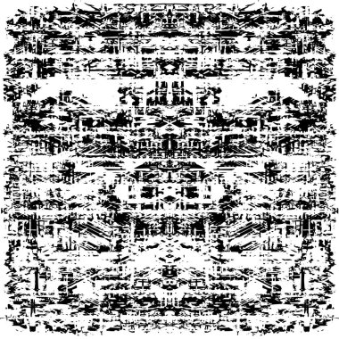 Grunge black and white pattern. Monochrome particles abstract texture. Background of cracks, scuffs, chips, stains, ink spots, lines. Dark design background surface. Gray printing element