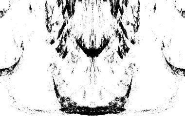 Grunge black and white pattern. Monochrome particles abstract texture. Background of cracks, scuffs, chips, stains, ink spots, lines. Dark design background surface. Gray printing element