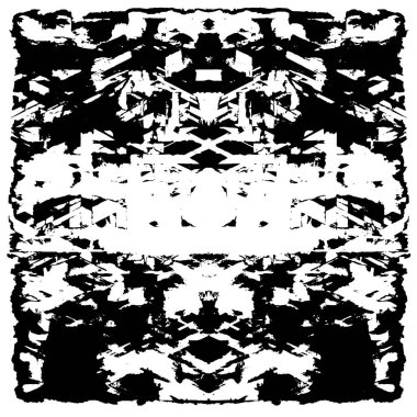 Grunge black and white pattern. Monochrome particles abstract texture. Background of cracks, scuffs, chips, stains, ink spots, lines. Dark design background surface. Gray printing element