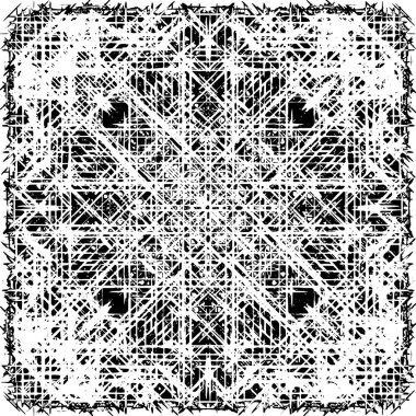 Grunge black and white pattern. Monochrome particles abstract texture. Background of cracks, scuffs, chips, stains, ink spots, lines. Dark design background surface. Gray printing element