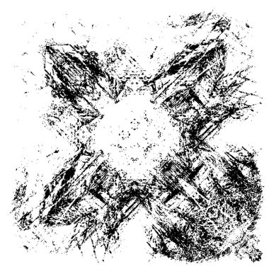 Grunge black and white pattern. Monochrome particles abstract texture. Background of cracks, scuffs, chips, stains, ink spots, lines. Dark design background surface. Gray printing element