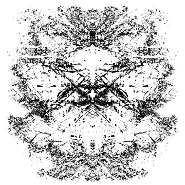 Grunge black and white pattern. Monochrome particles abstract texture. Background of cracks, scuffs, chips, stains, ink spots, lines. Dark design background surface. Gray printing element