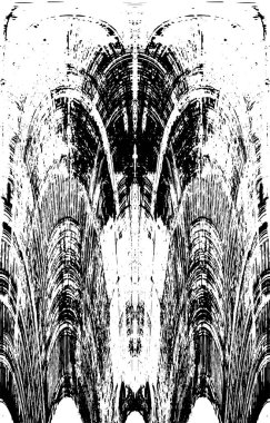 Grunge black and white pattern. Monochrome particles abstract texture. Background of cracks, scuffs, chips, stains, ink spots, lines. Dark design background surface. Gray printing element