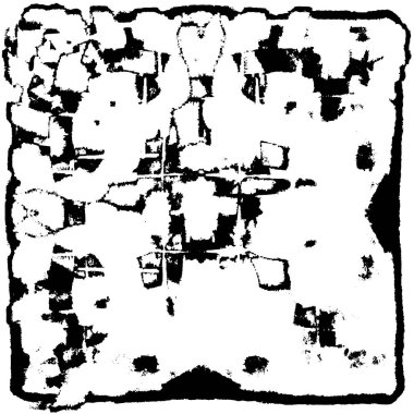 Grunge black and white pattern. Monochrome particles abstract texture. Background of cracks, scuffs, chips, stains, ink spots, lines. Dark design background surface. Gray printing element