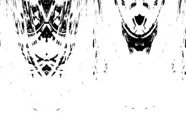 Grunge black and white pattern. Monochrome particles abstract texture. Background of cracks, scuffs, chips, stains, ink spots, lines. Dark design background surface. Gray printing element