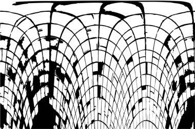 Grunge black and white pattern. Monochrome particles abstract texture. Background of cracks, scuffs, chips, stains, ink spots, lines. Dark design background surface. Gray printing element