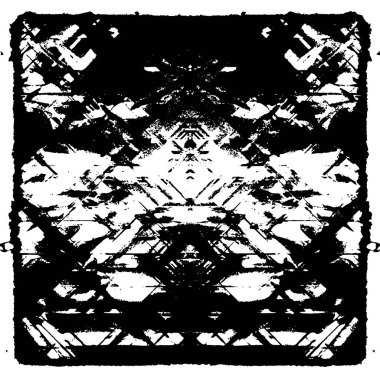 Grunge black and white pattern. Monochrome particles abstract texture. Background of cracks, scuffs, chips, stains, ink spots, lines. Dark design background surface. Gray printing element