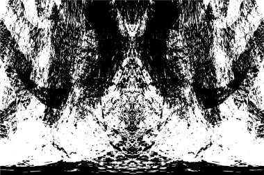 Grunge black and white pattern. Monochrome particles abstract texture. Background of cracks, scuffs, chips, stains, ink spots, lines. Dark design background surface. Gray printing element