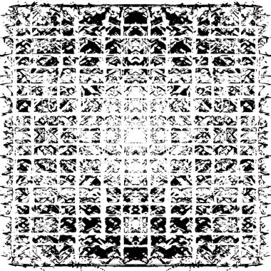 Grunge black and white pattern. Monochrome particles abstract texture. Background of cracks, scuffs, chips, stains, ink spots, lines. Dark design background surface. Gray printing element